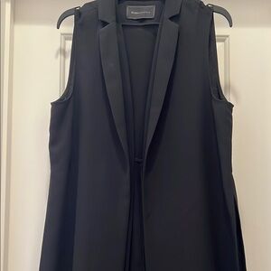 BCBGMAXAZRIA Black Open Front Vest